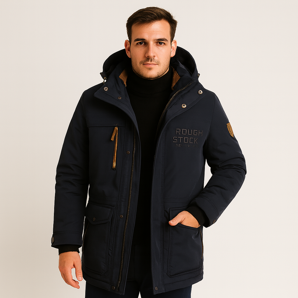 Friedrich | Men's Winter Fleece Jacket with Hood and Zipper