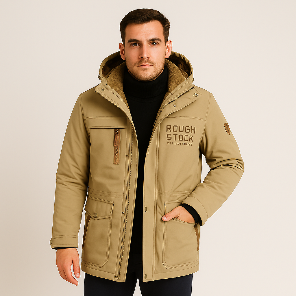 Friedrich | Men's Winter Fleece Jacket with Hood and Zipper
