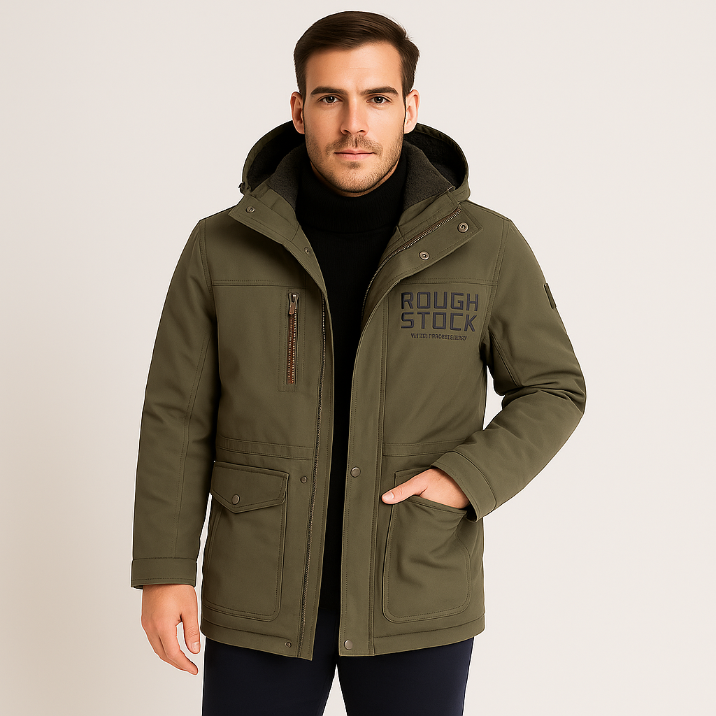 Friedrich | Men's Winter Fleece Jacket with Hood and Zipper