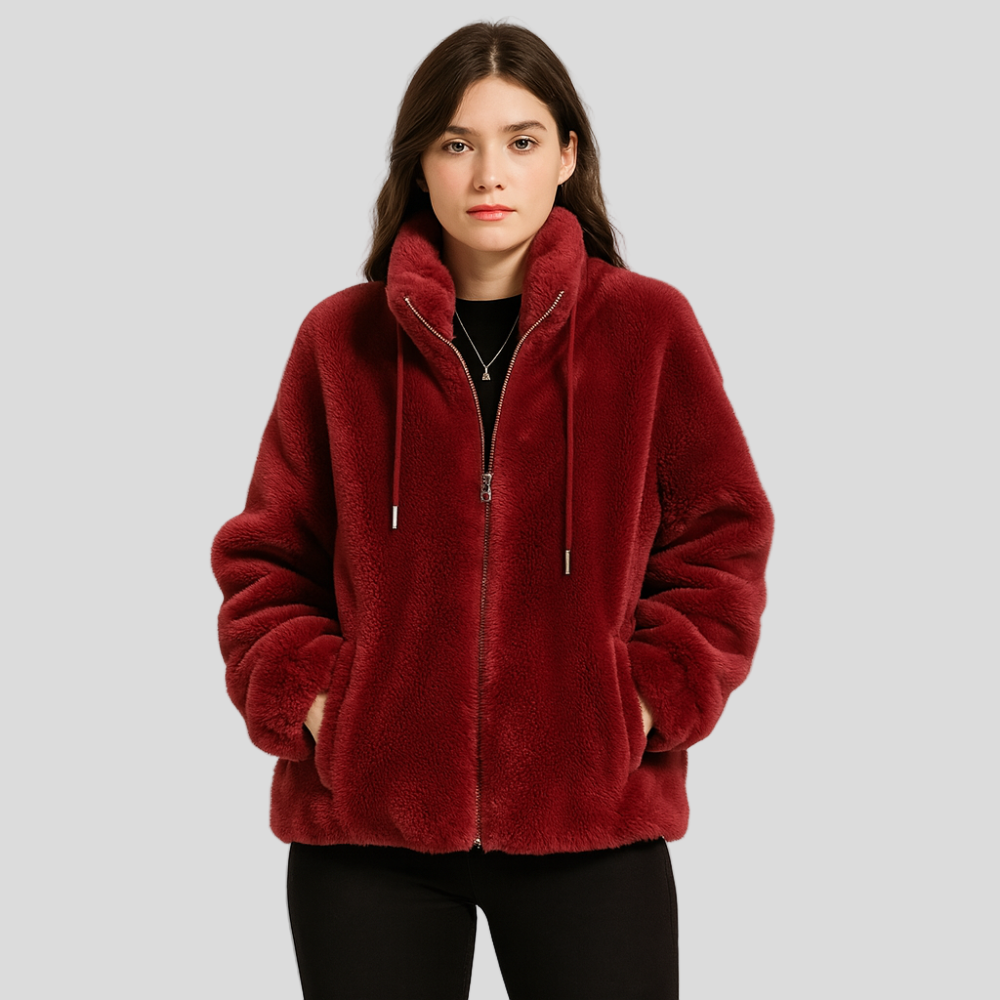 Kortney | Red Faux Fur Coat