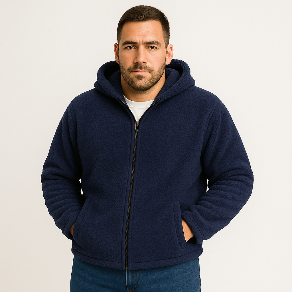 Falko | Fleece-lined winter jacket with hood for men