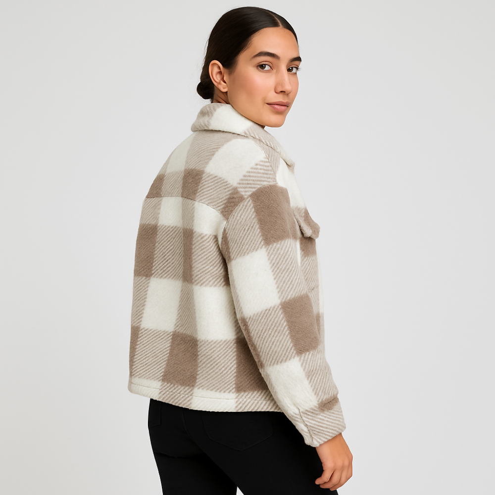 Lydia | Classic Tweed Winter Coat with Button Row