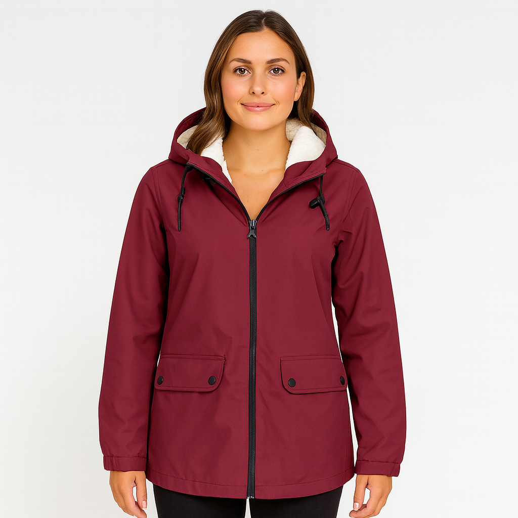 Greta | Women's transitional jacket with zipper, hood, and pockets
