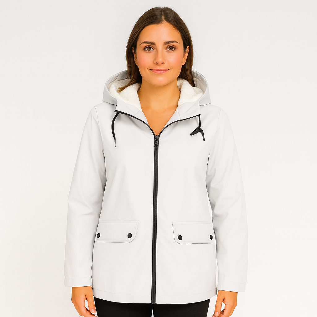 Greta | Women's transitional jacket with zipper, hood, and pockets