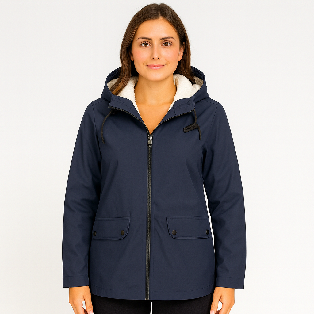 Greta | Women's transitional jacket with zipper, hood, and pockets