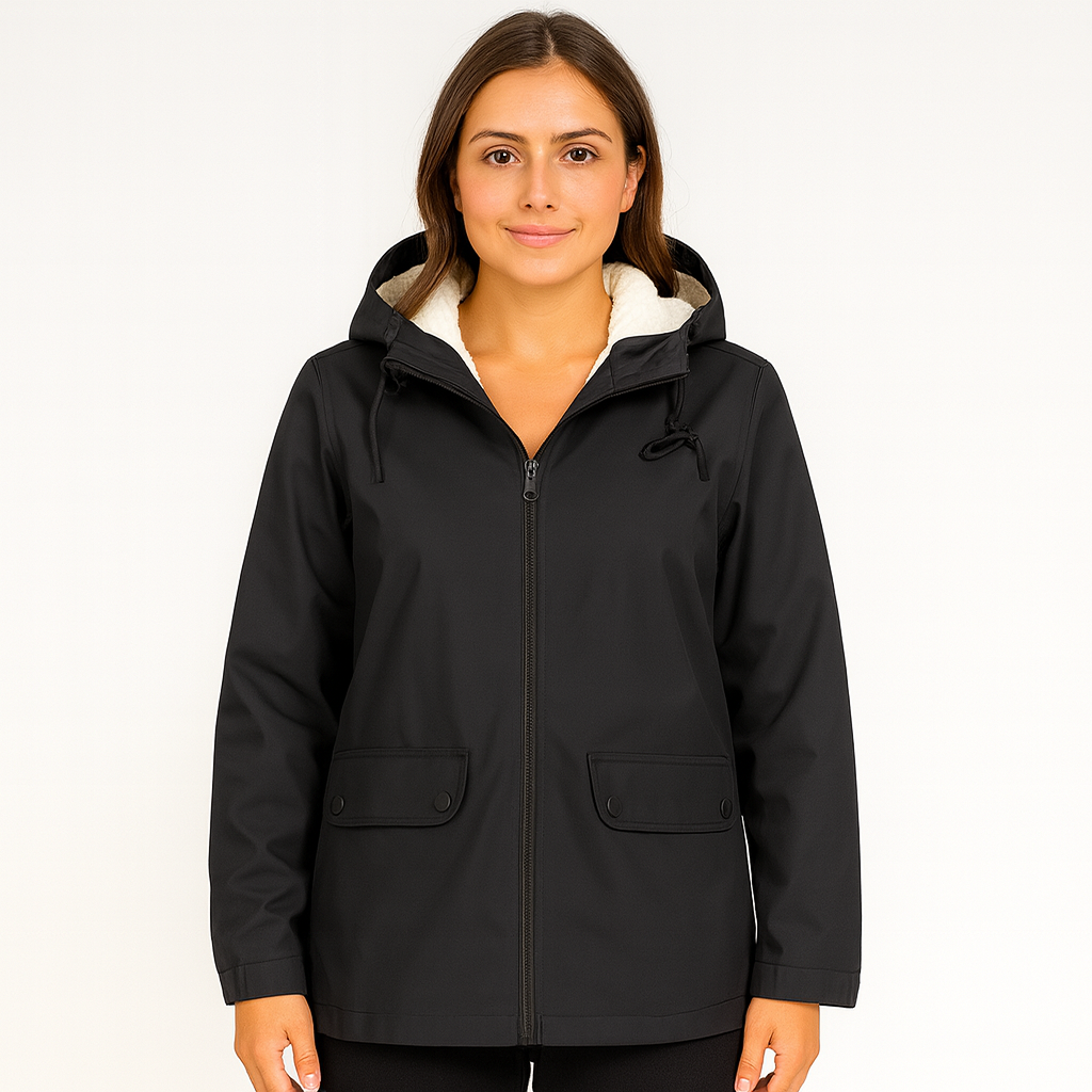 Greta | Women's transitional jacket with zipper, hood, and pockets