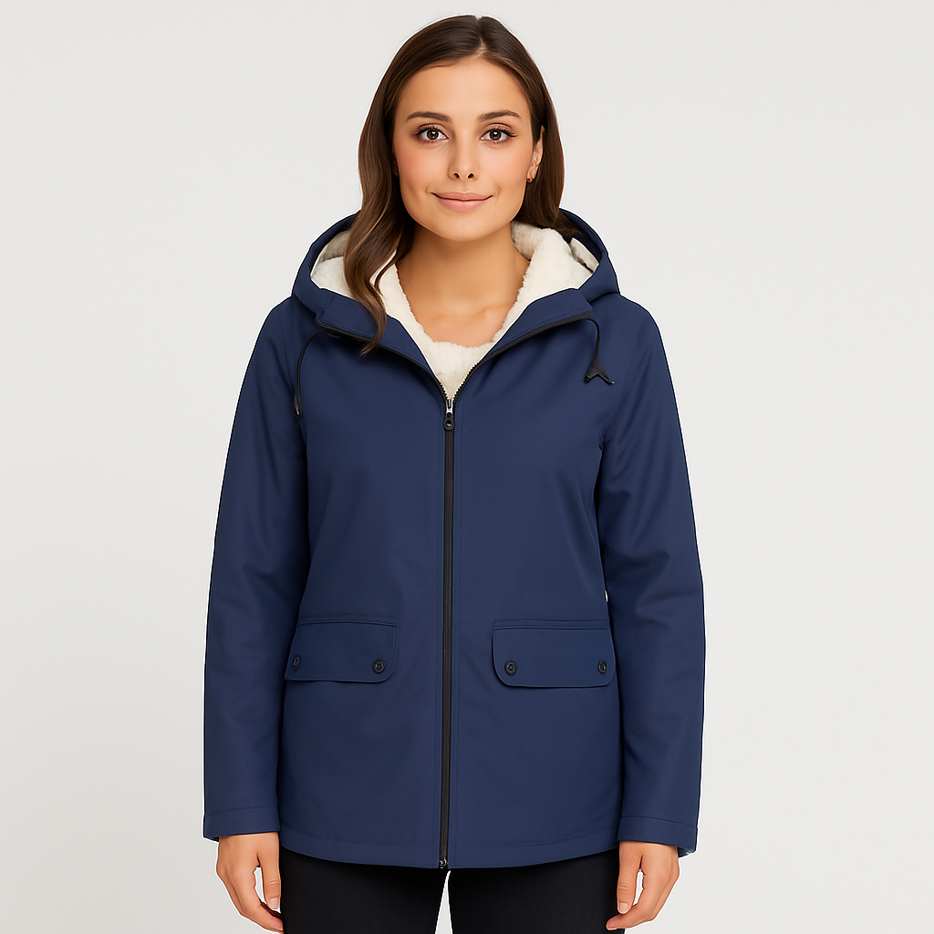Greta | Women's transitional jacket with zipper, hood, and pockets