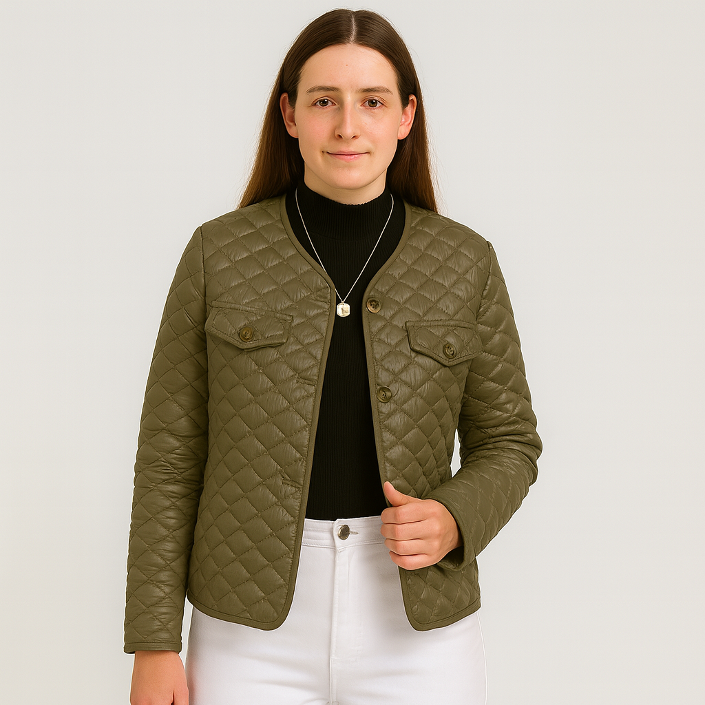 Renate | Women's Puffer Coat with Button Placket