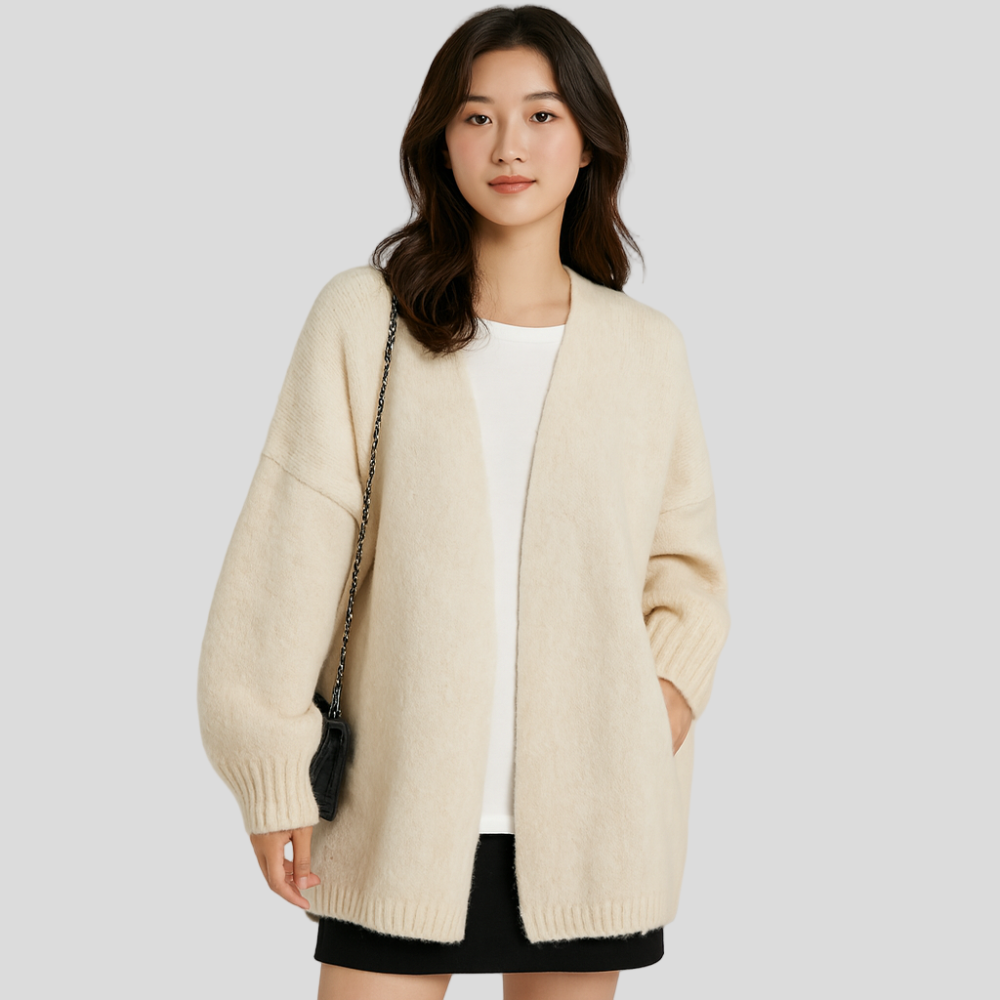 Evienne | Woven Knit Winter Cardigan