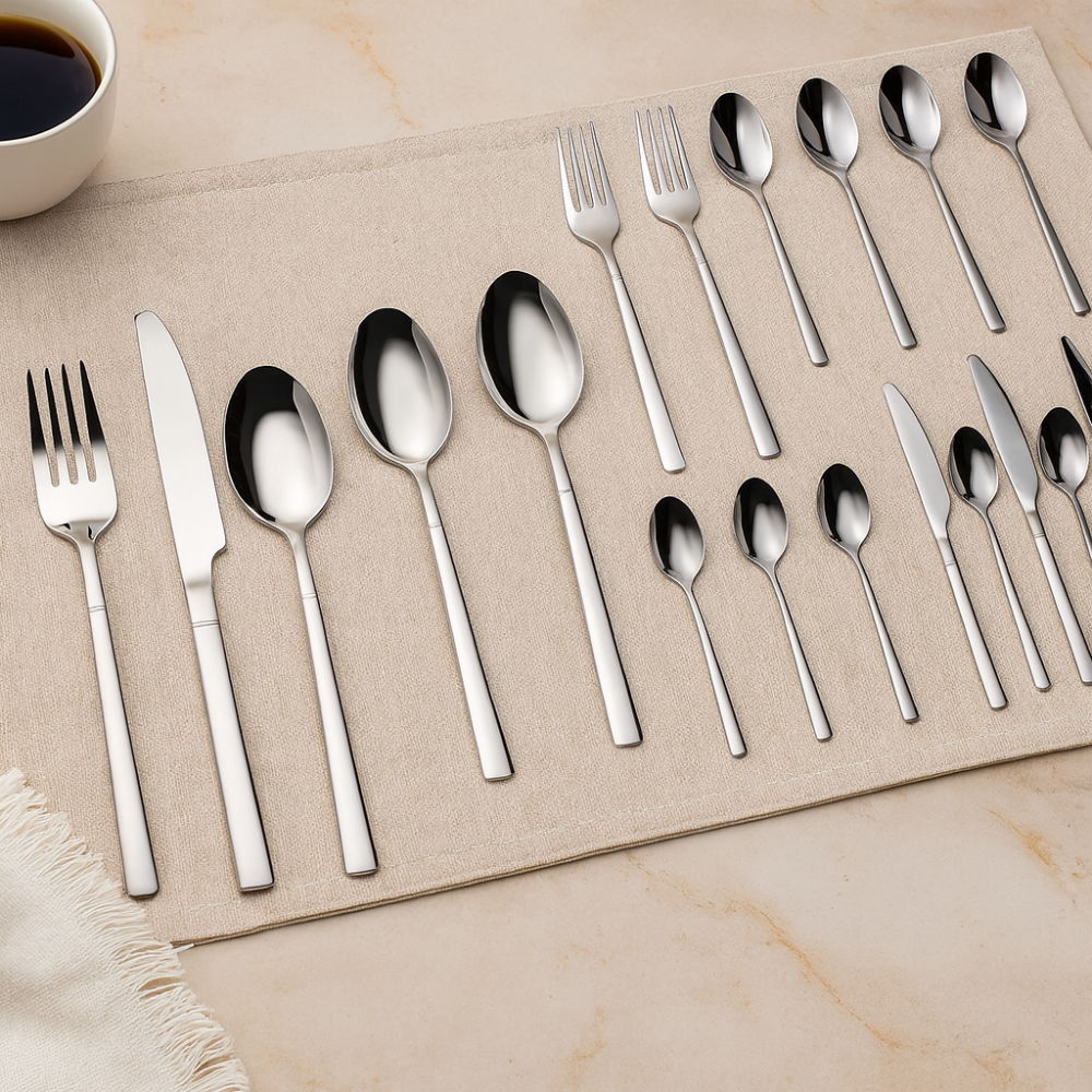 Culina | 24-piece Stainless Steel Dinnerware and Cutlery Set