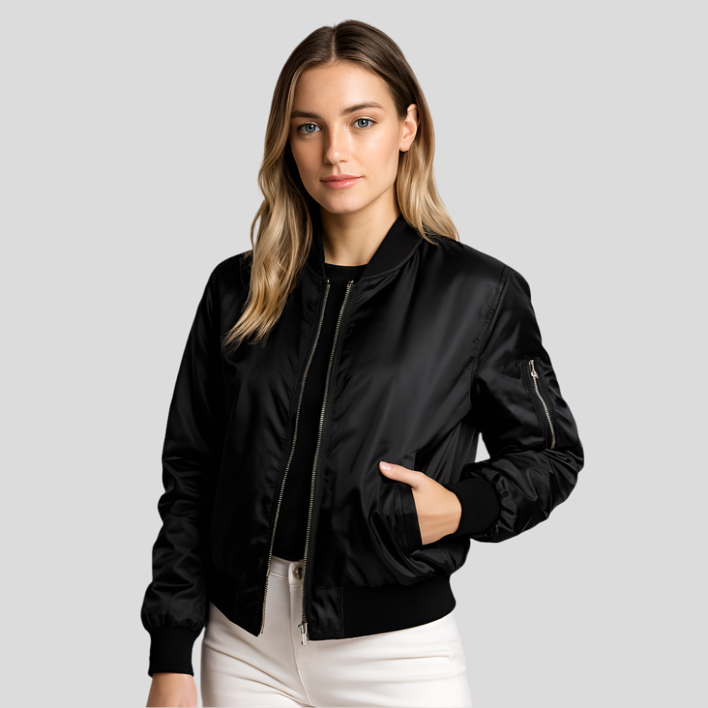 Lightweight Summer Pilot Jacket for Women – Elegant Short Coat