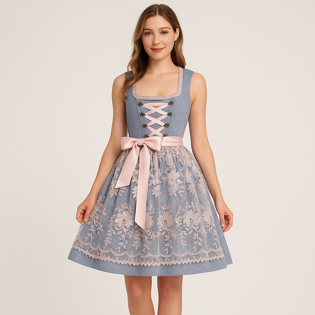 Women's Dirndl Set – Vintage Traditional Costume for Oktoberfest & Folk Festival