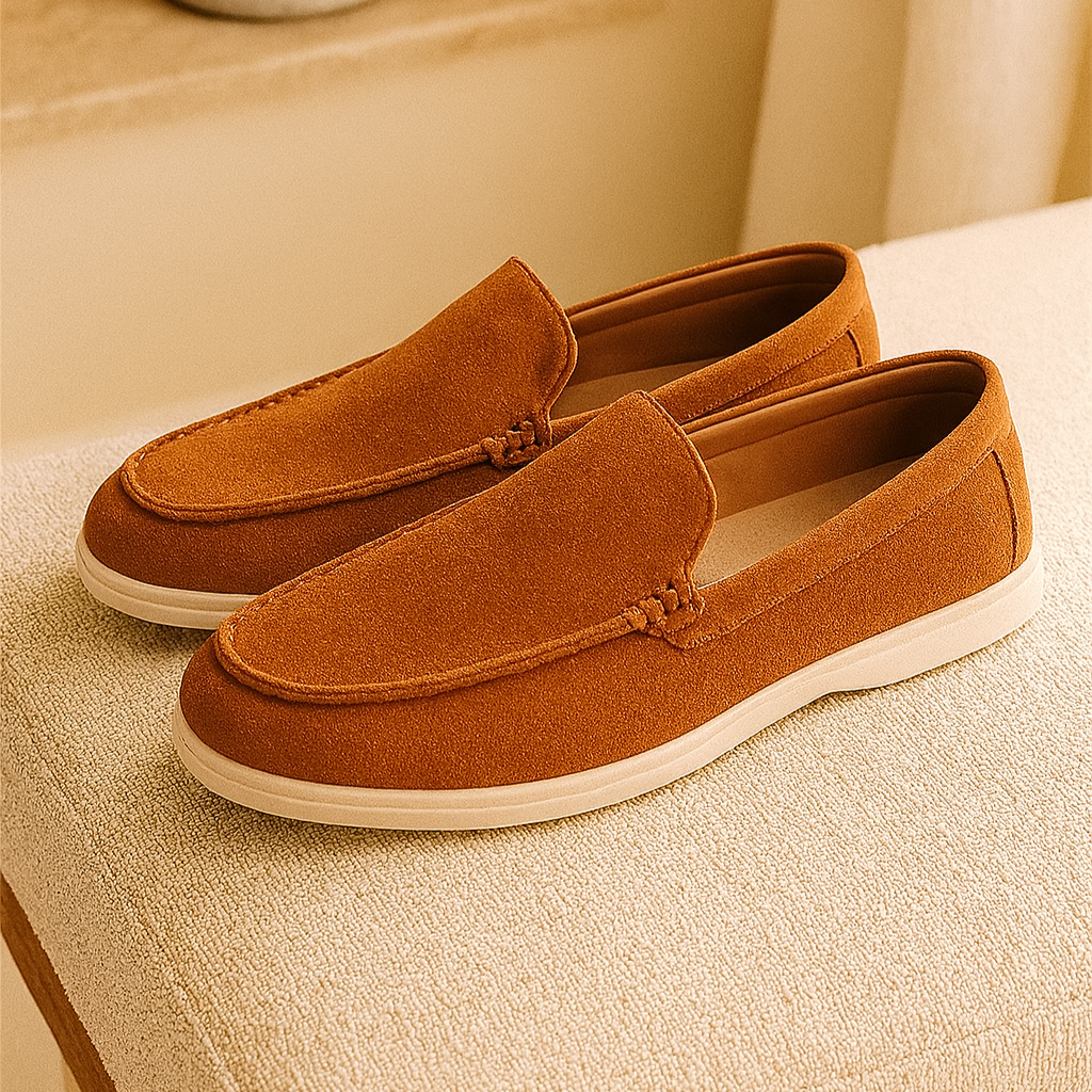 Bruno Classic Suede Loafers – Handmade Men's Slippers