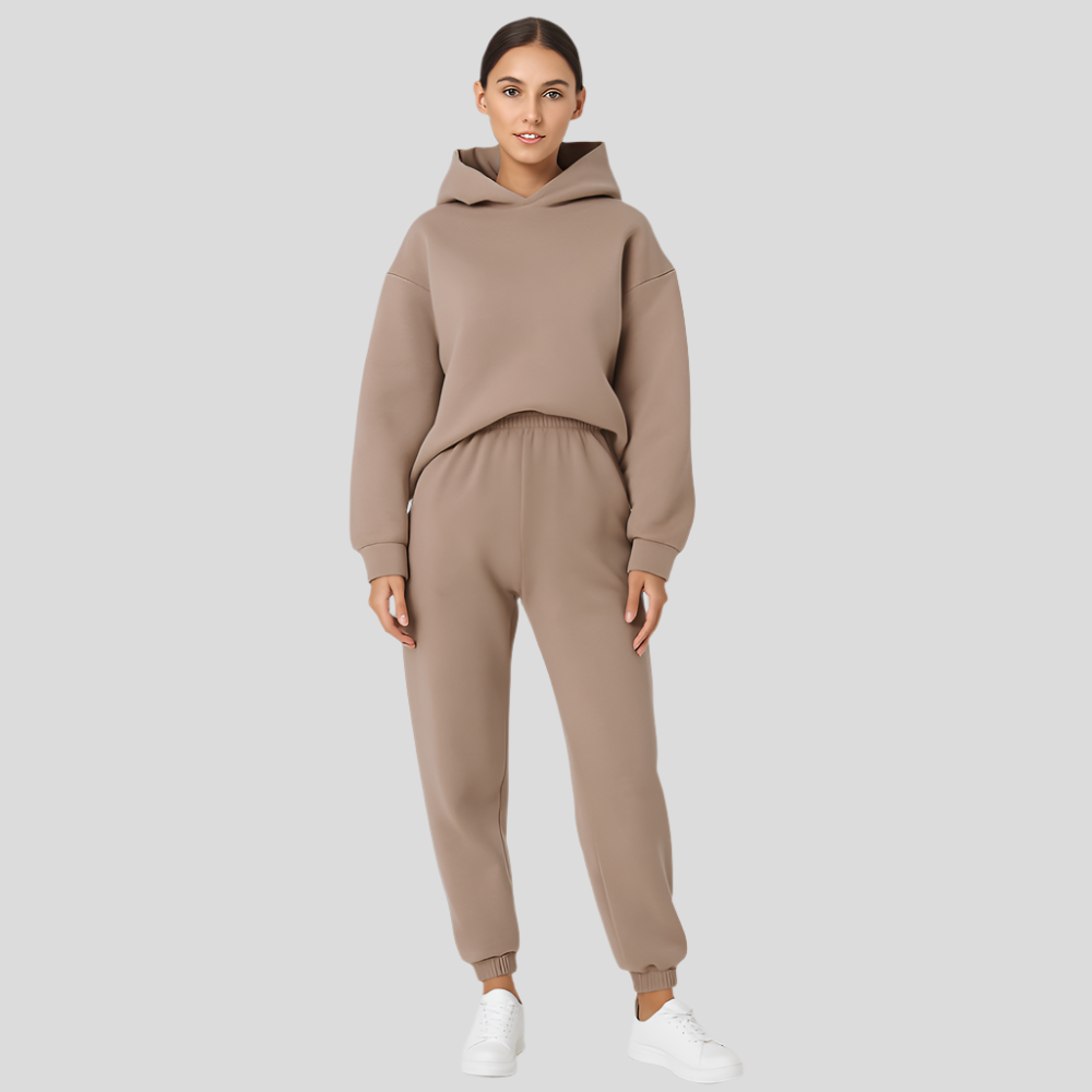 Ultimate Comfort Set with Hoodie and Jogging Pants – Comfortable 2-Piece Loungewear for Women