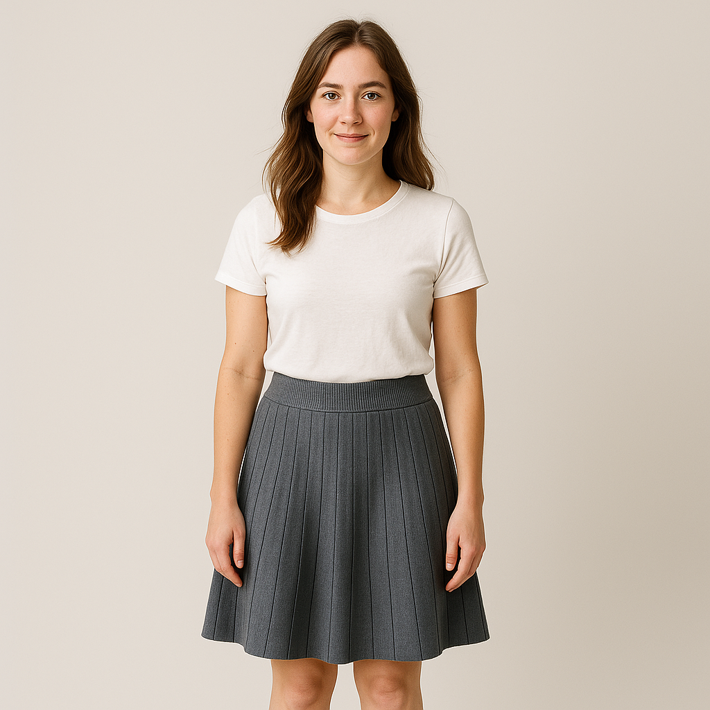 Claire - Effortlessly Elegant A-Line Midi Skirt