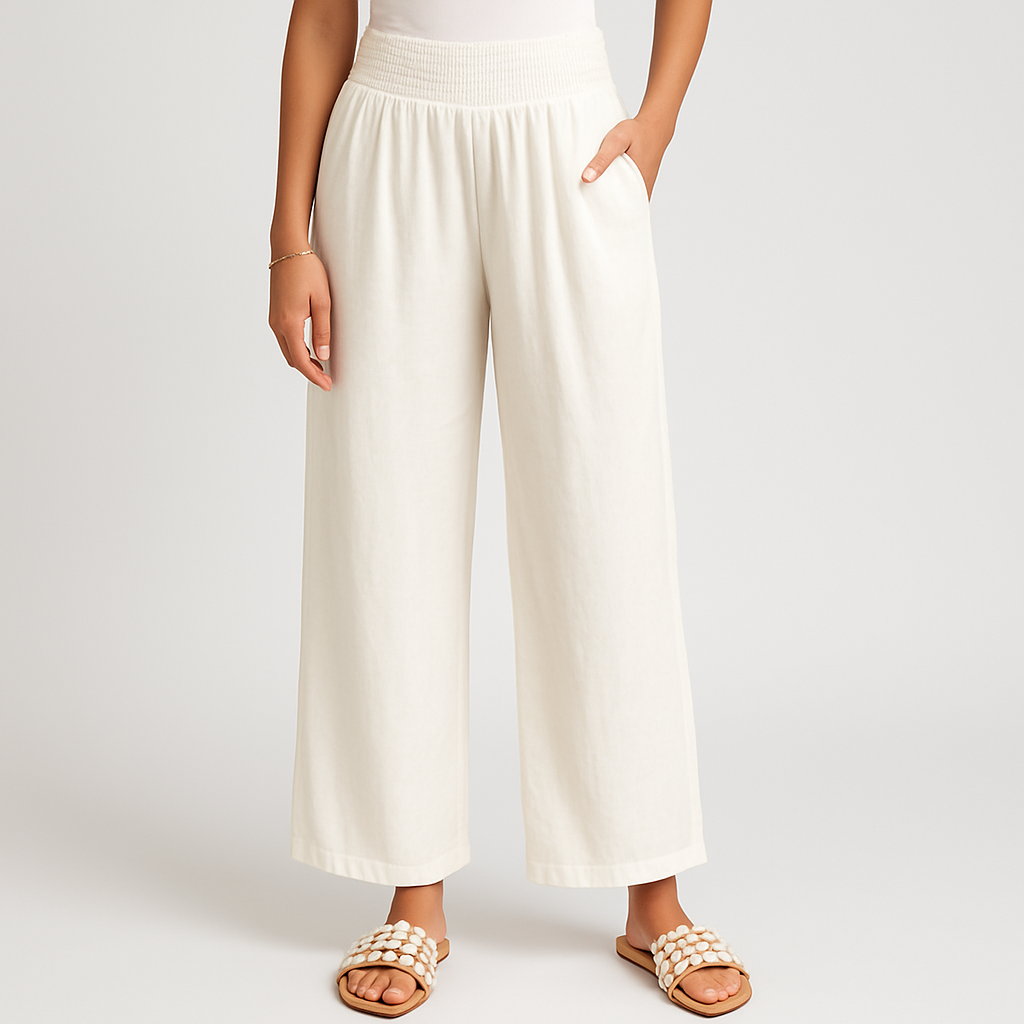 Alma β Stylish trousers with side pockets and elasticated waist