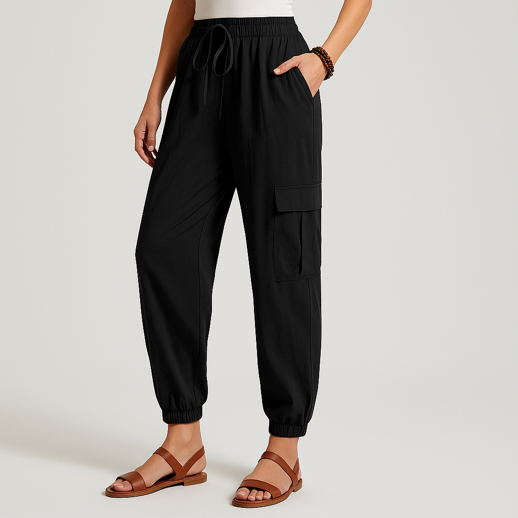 Brittany - Joggers with Practical Pocket and Drawstring