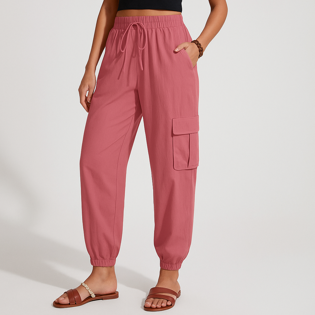 Brittany - Joggers with Practical Pocket and Drawstring
