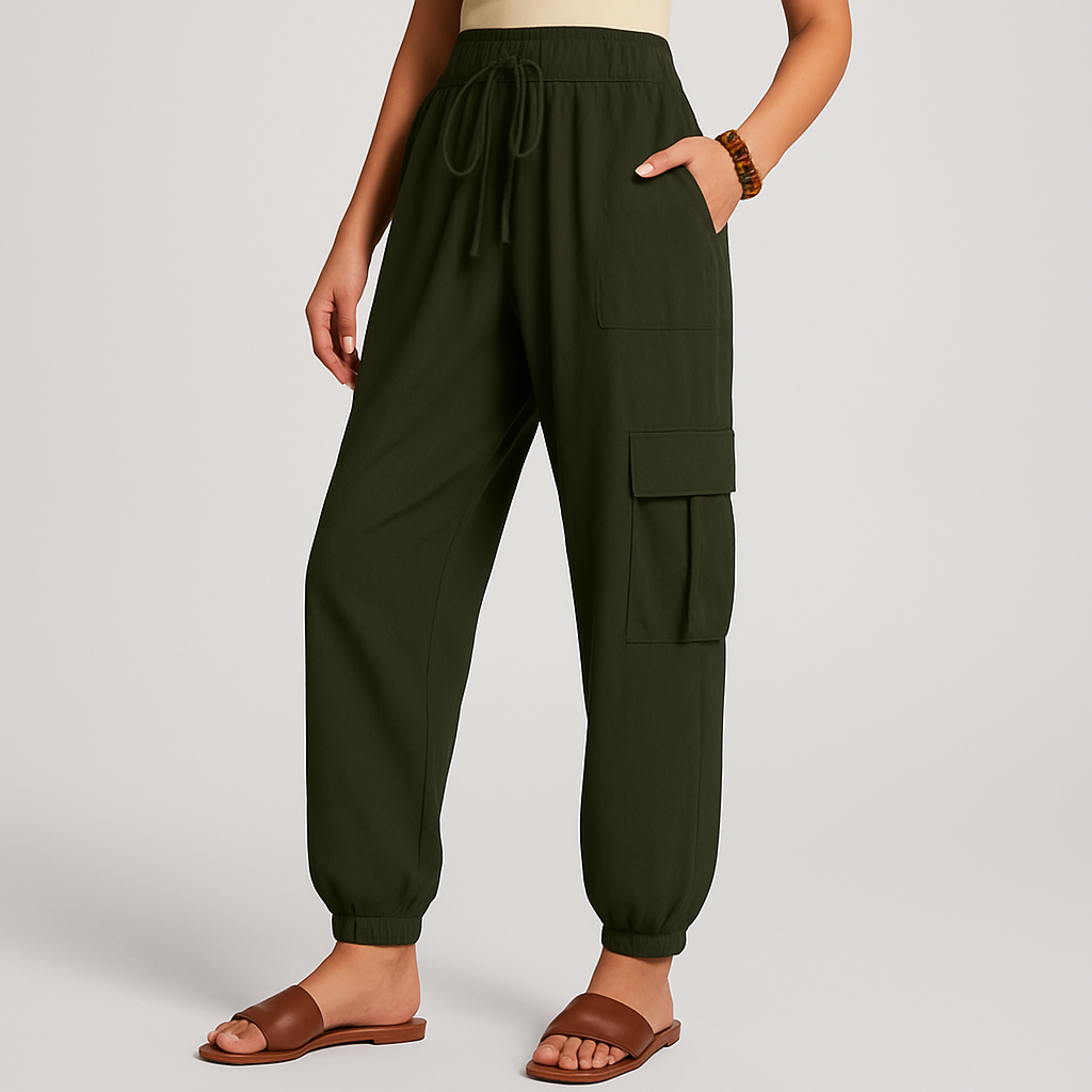 Brittany - Joggers with Practical Pocket and Drawstring