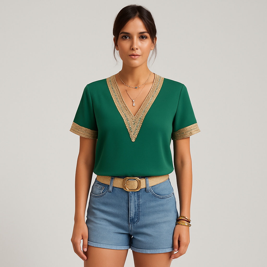 Misty - Summer Breeze V-Neck T-Shirt