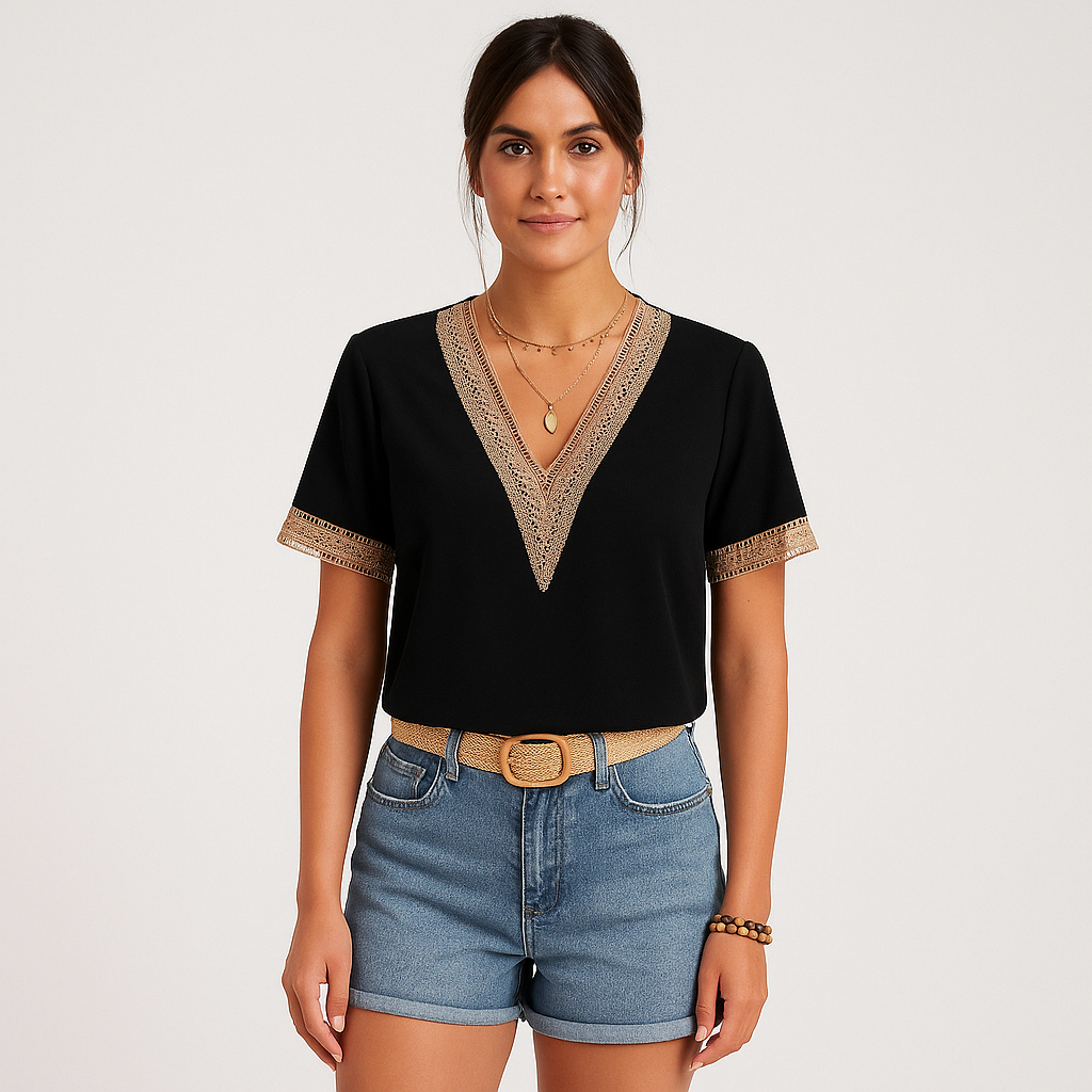 Misty - Summer Breeze V-Neck T-Shirt