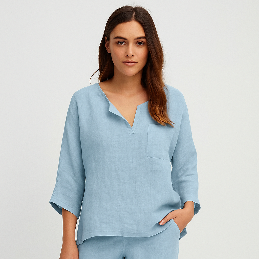 Bianca - Linen Blouse Summer Chic