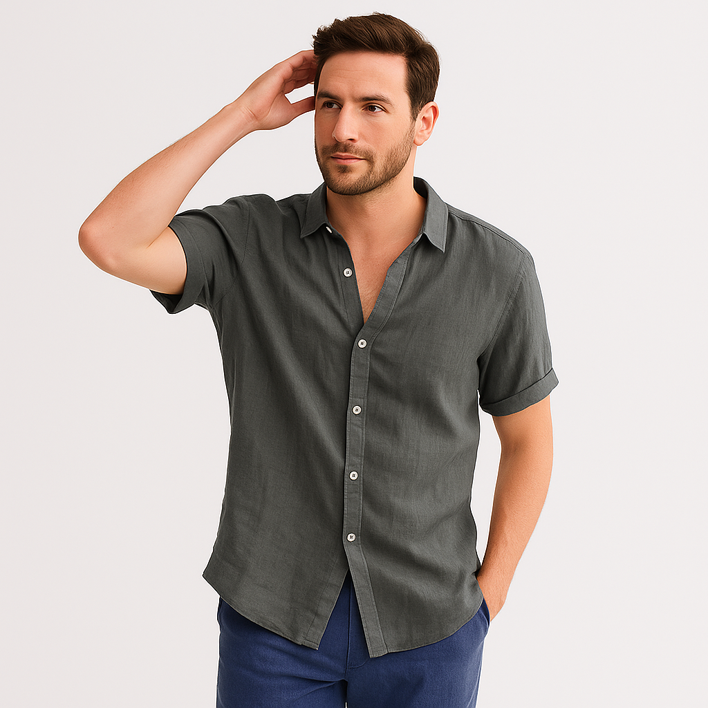 Felix - Casual Short Sleeve Shirt with Classic Collar