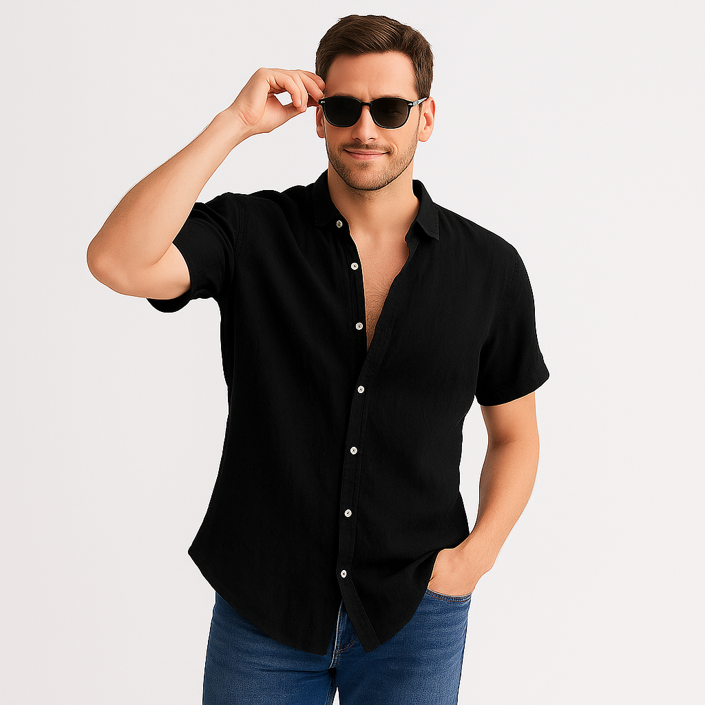 Felix - Casual Short Sleeve Shirt with Classic Collar