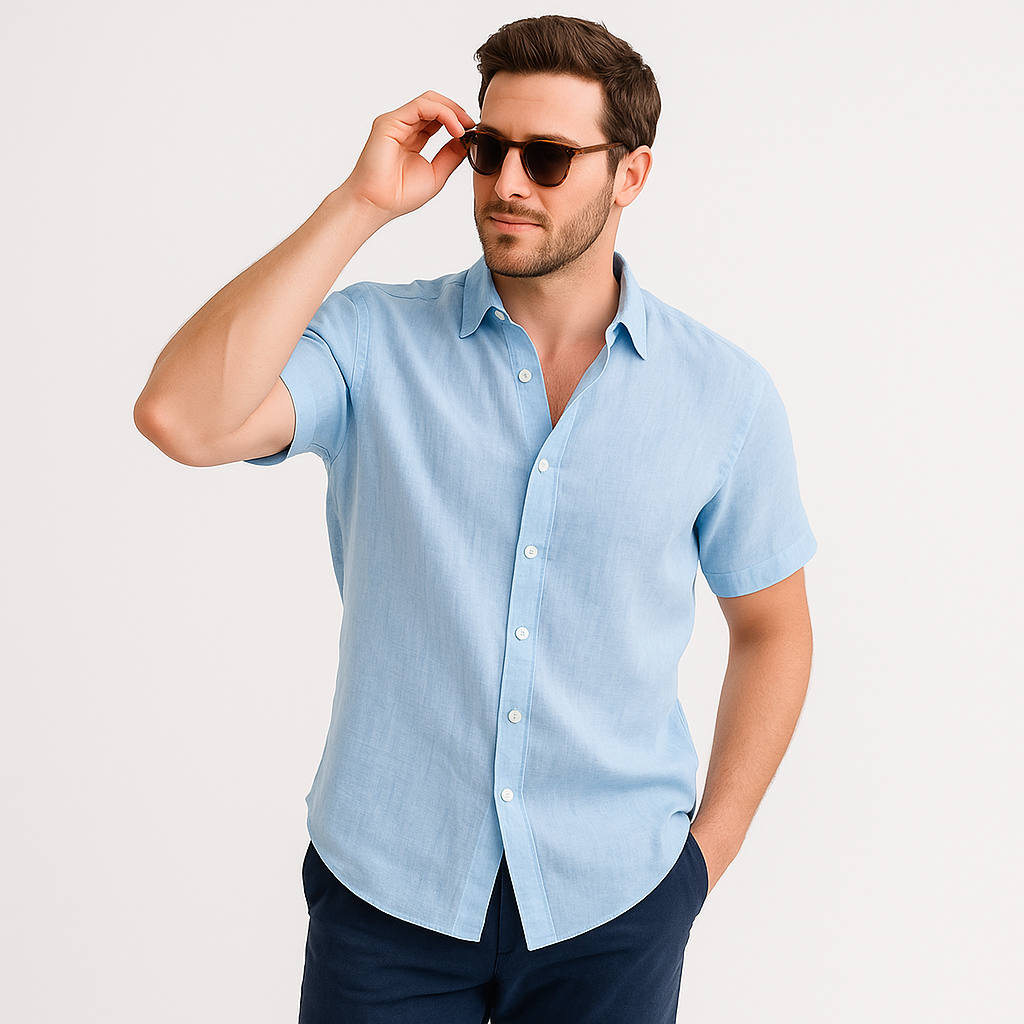 Felix - Casual Short Sleeve Shirt with Classic Collar