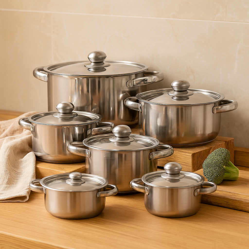 Culinor | 5-Piece Stainless Steel Cookware Set with Lid
