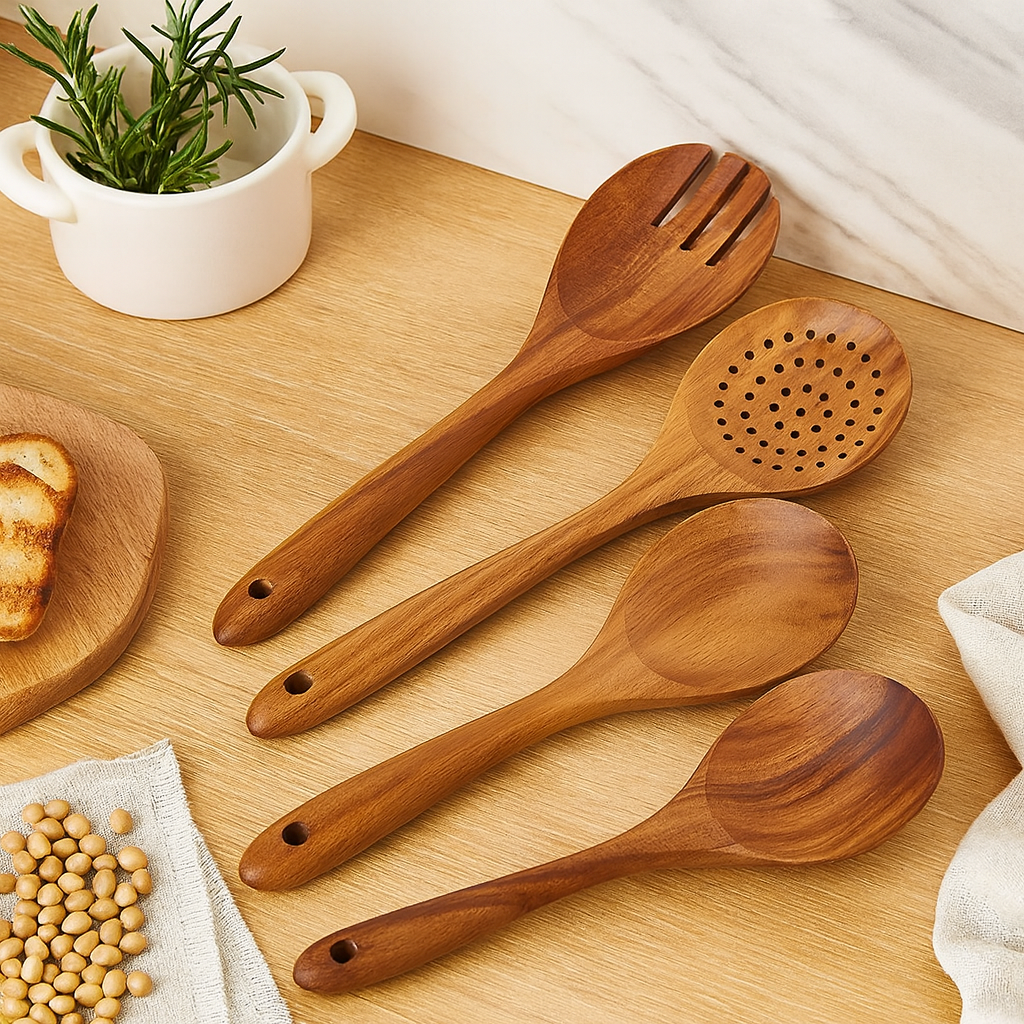 Acrona | 9-Piece Kitchen Utensil Set Made of Acacia Wood