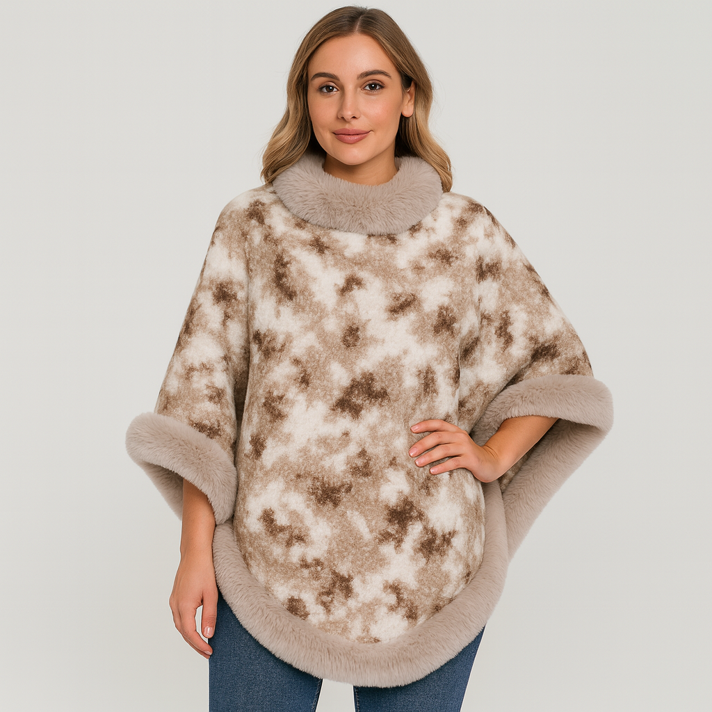 Lucille | Cozy Faux Fur Cloak for Women