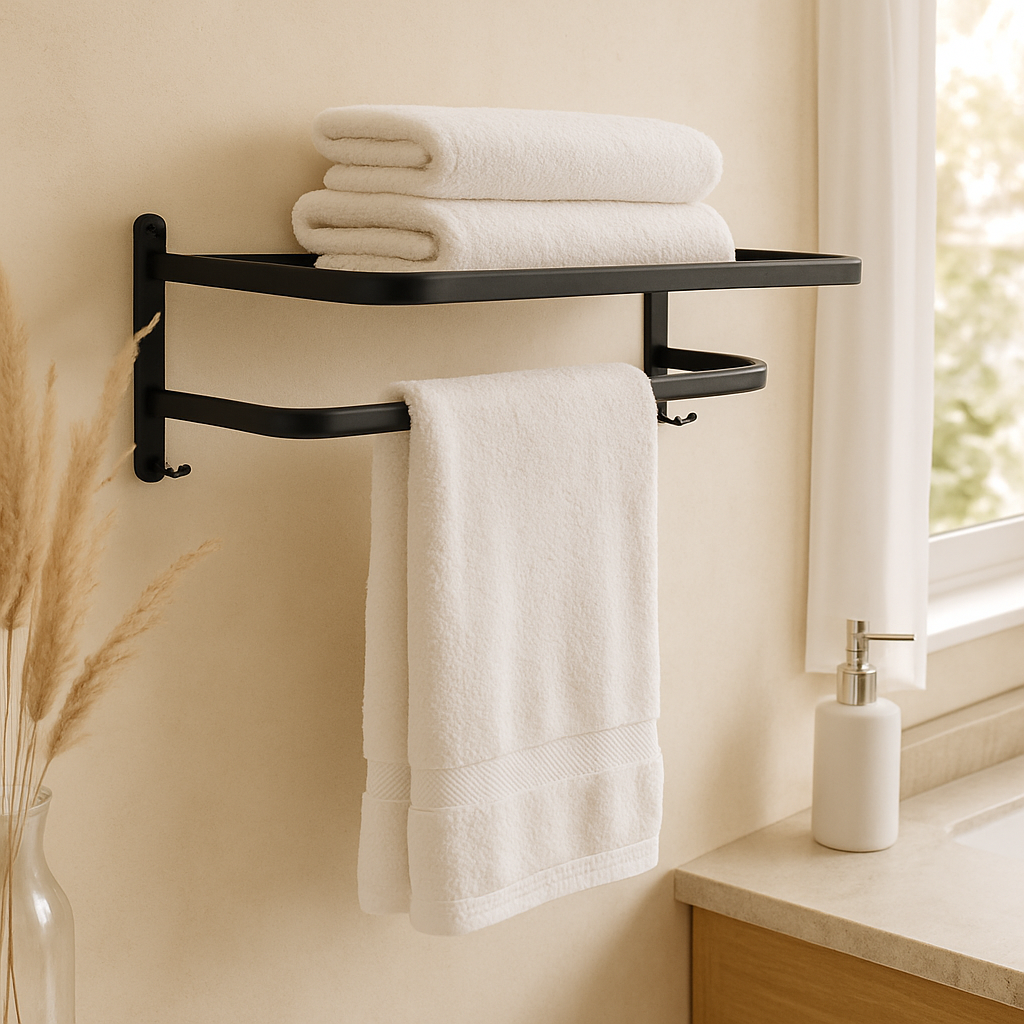 Velintra | Modern Towel Rack with Hooks