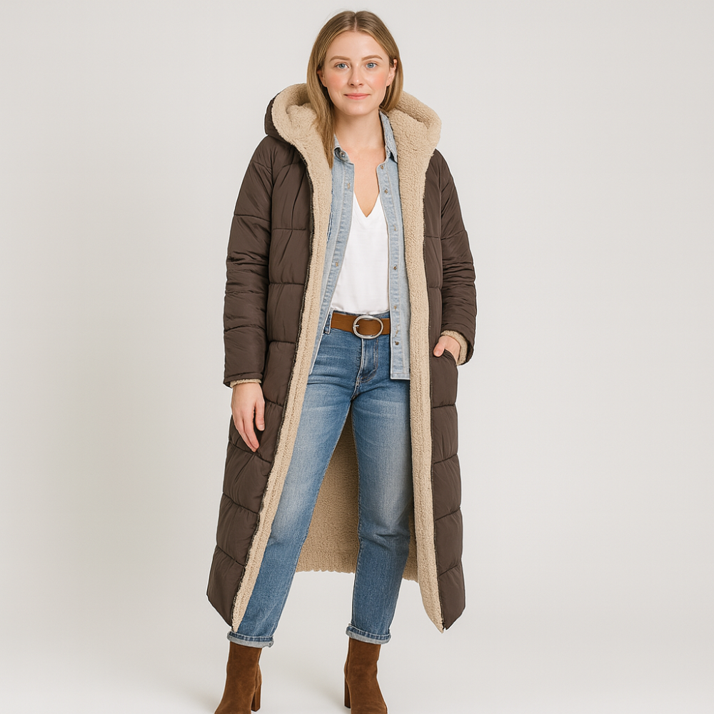 Aurora | Elegant Winter Coat with Plush Lining and Zipper