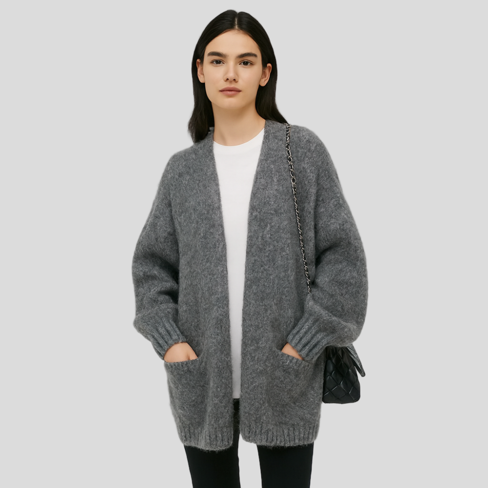 Evienne | Woven Knit Winter Cardigan
