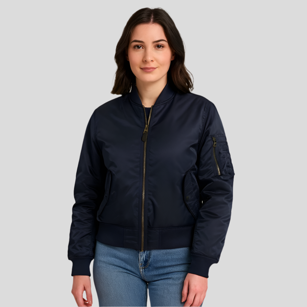 Women's Bomber Jacket MA-1 – Classic Design with Ribbed Cuffs