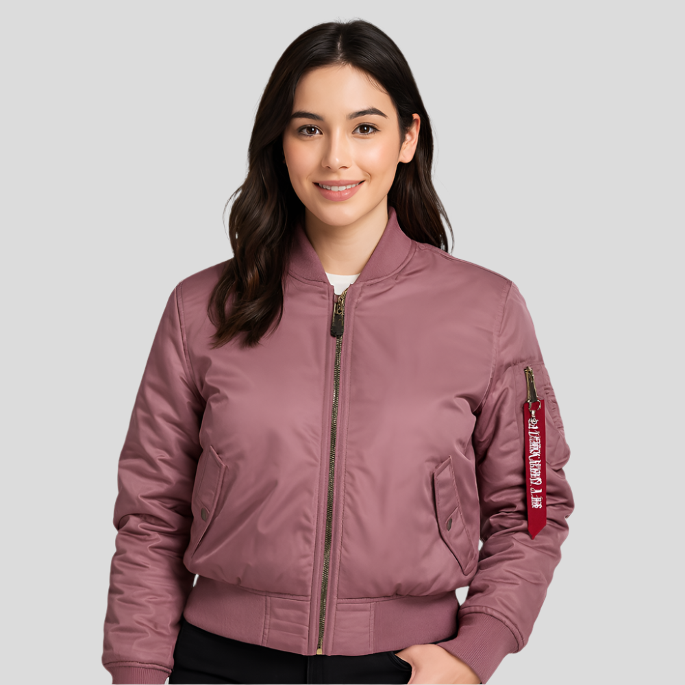 Women's Bomber Jacket MA-1 – Classic Design with Ribbed Cuffs