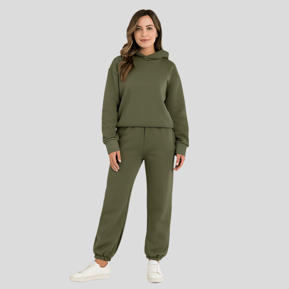 Ultimate Comfort Set with Hoodie and Jogging Pants – Comfortable 2-Piece Loungewear for Women