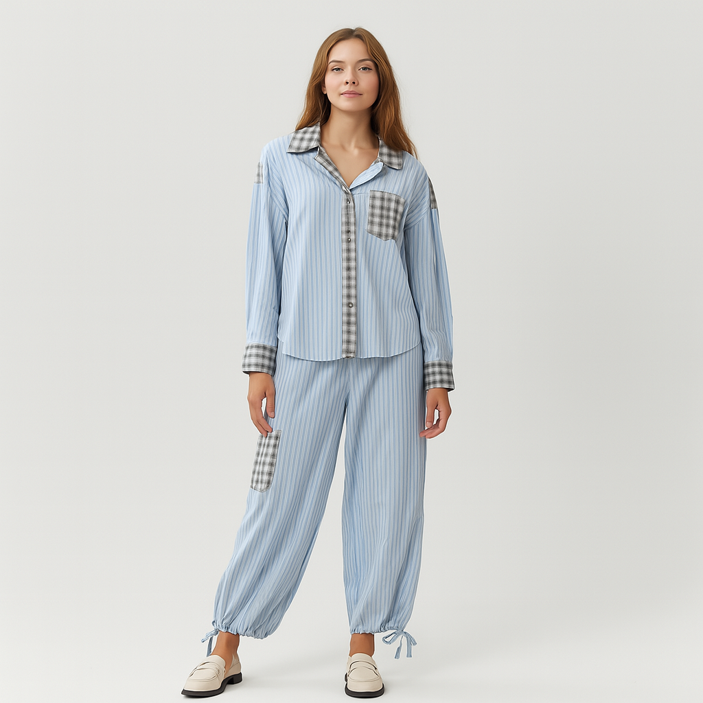 Viktoria – Women's 2-Piece Relaxed Pajama Set – Soft and Comfortable Pajamas