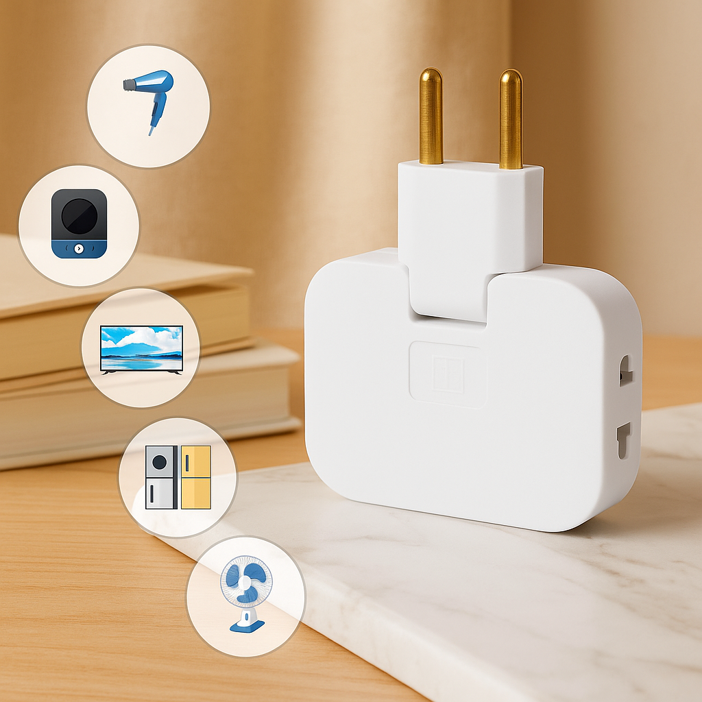 FlexiPlug – Ultra-thin 180° rotatable power strip with multiple sockets