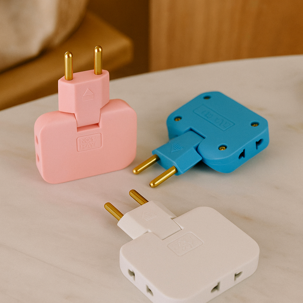 FlexiPlug – Ultra-thin 180° rotatable power strip with multiple sockets
