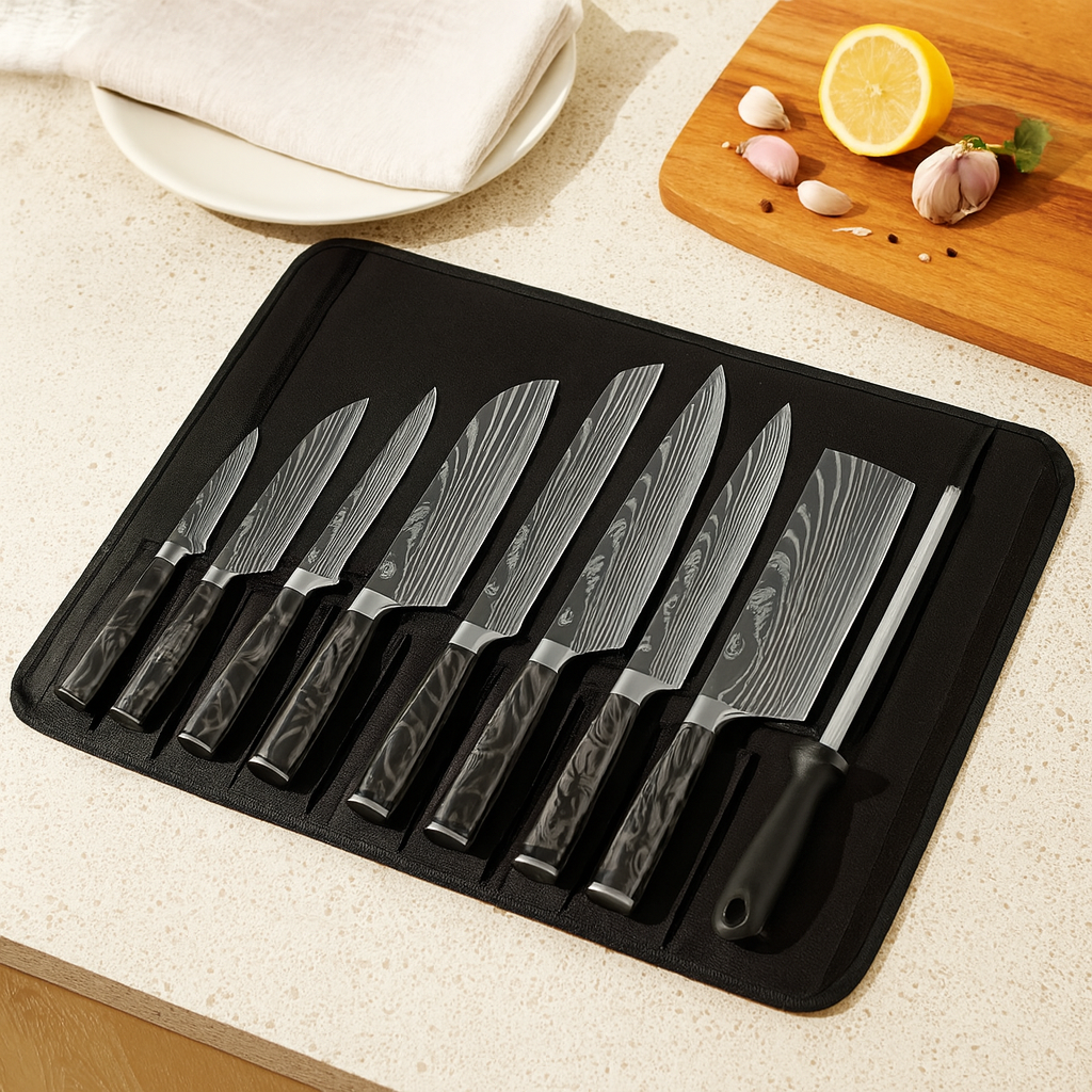 Kasian | 8-Piece Stainless Steel Cutlery Set with Carrying Case