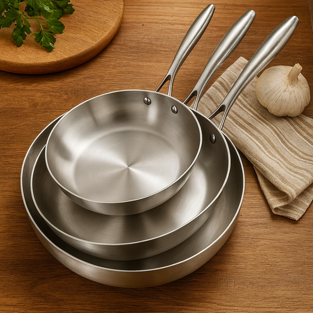 Cuisaro | Stainless Steel Frying Pan for Induction and Gas