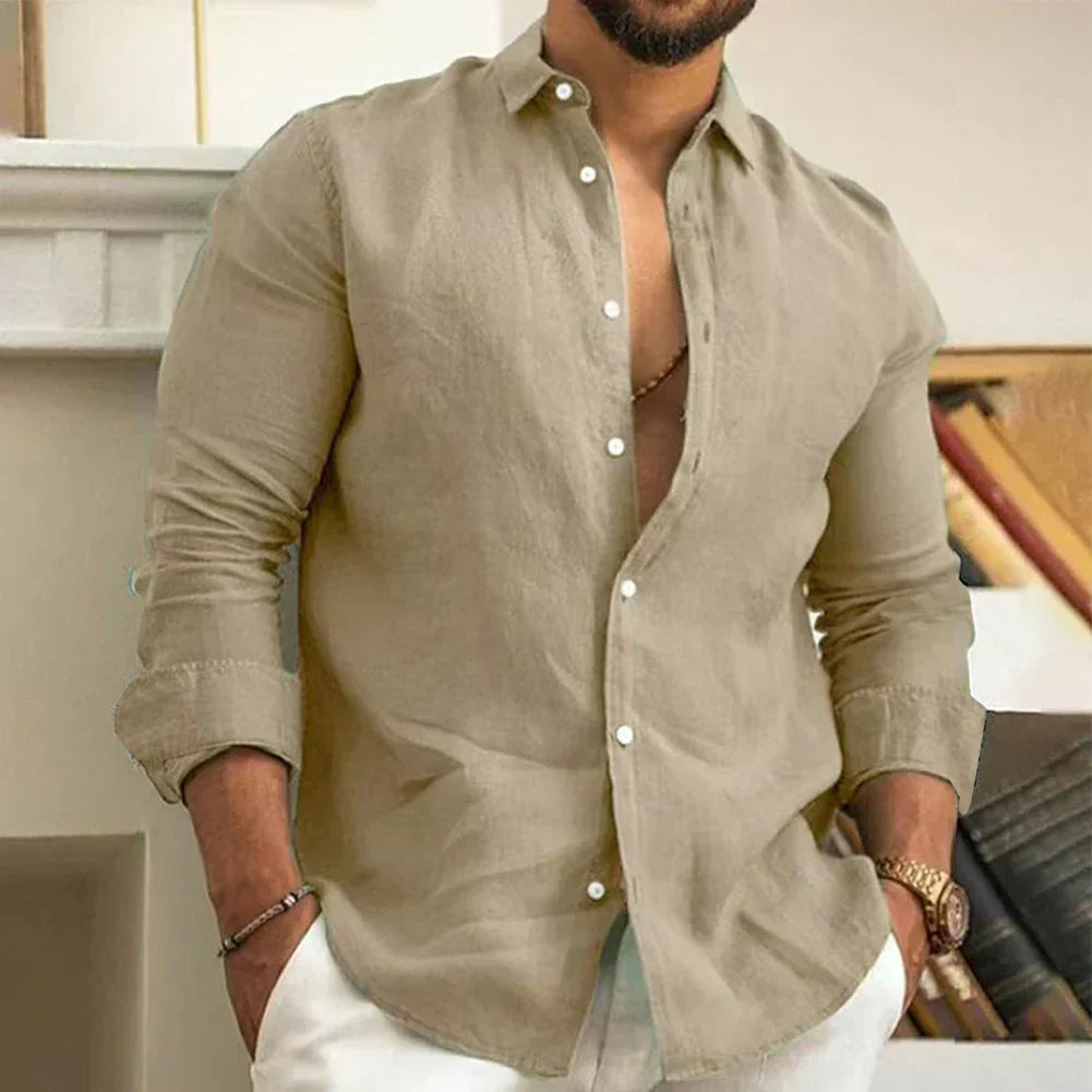 Emil Classic Long Sleeve Shirt with Buttonhole