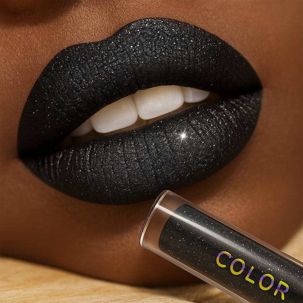 DarkGlam Lipgloss – Black Gloss Lip Gloss, Long-lasting & Non-sticky