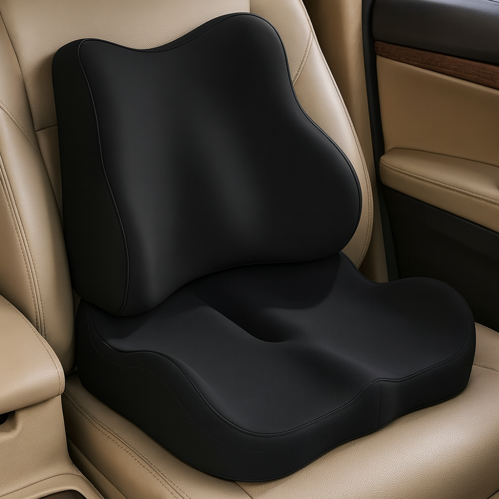 DriveEase | Memory Foam Car Seat Cushion with Removable Cover