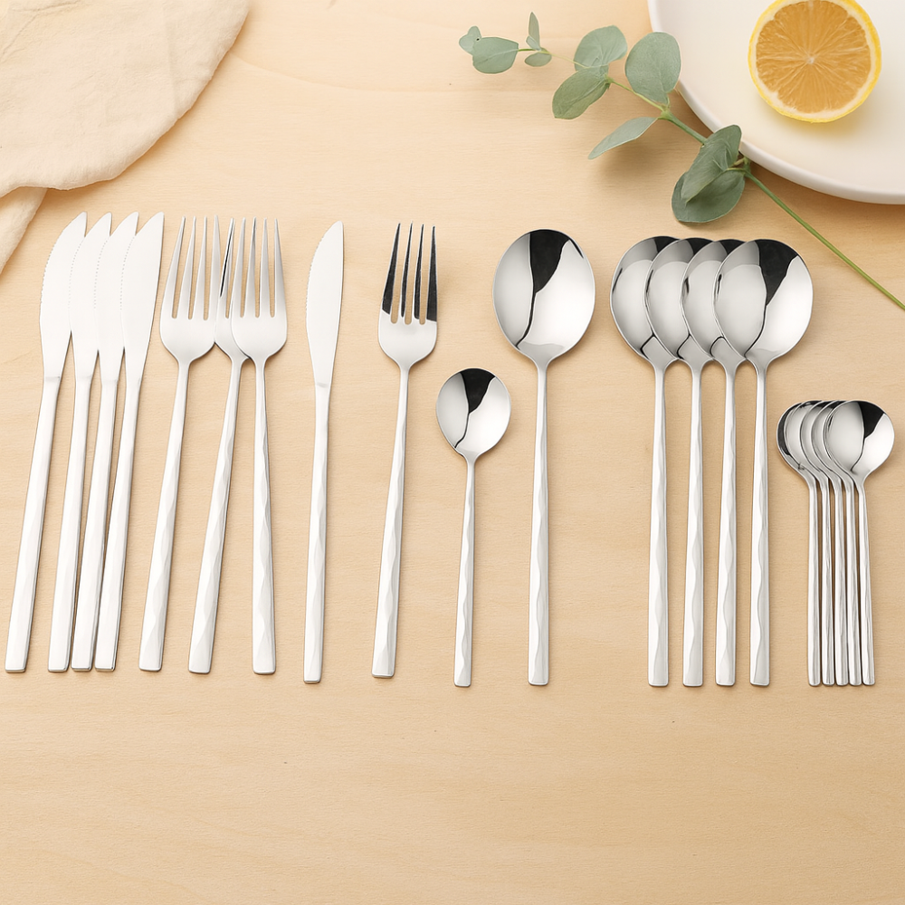Edric | 24-Piece Stainless Steel Tableware Set