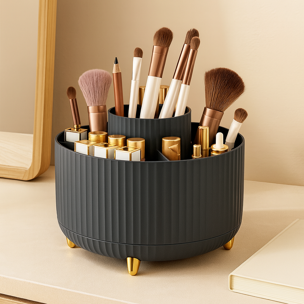 ElegantSpin 360° Rotatable Organizer – Cosmetic Storage