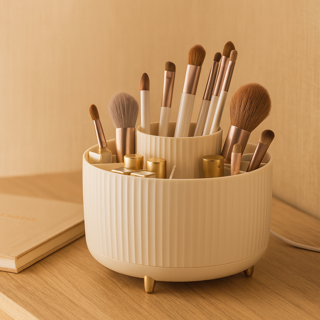 ElegantSpin 360° Rotatable Organizer – Cosmetic Storage