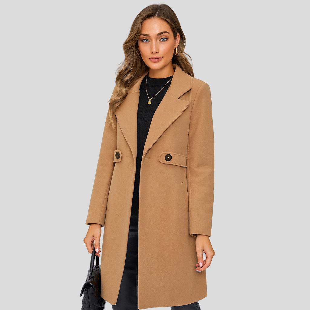 Emma | Chic Belted Collar Coat
